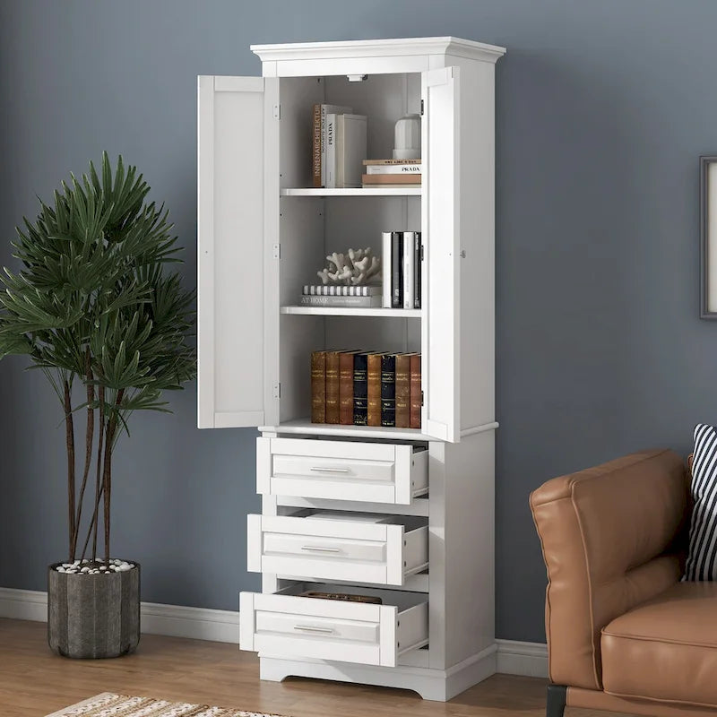 Meuble de rangement haut avec tiroirs pour salle de bain/bureau