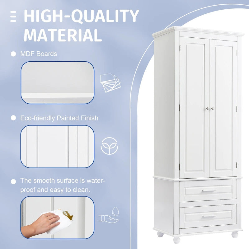 Meuble de rangement haut avec tiroirs pour salle de bain/bureau