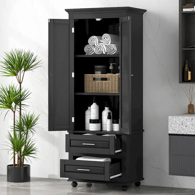 Meuble de rangement haut avec tiroirs pour salle de bain/bureau