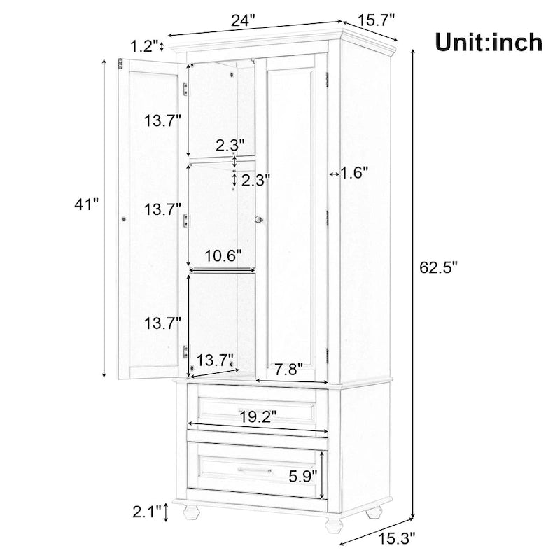 Meuble de rangement haut avec tiroirs pour salle de bain/bureau