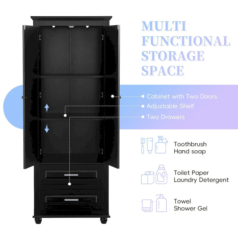 Meuble de rangement haut avec tiroirs pour salle de bain/bureau
