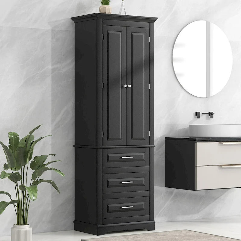 Meuble de rangement haut avec tiroirs pour salle de bain/bureau
