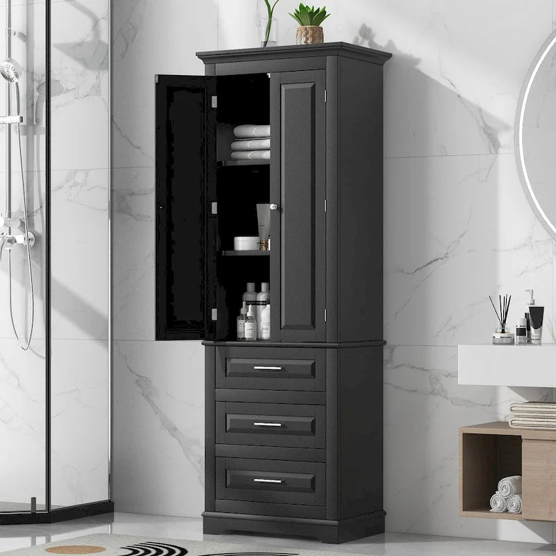 Meuble de rangement haut avec tiroirs pour salle de bain/bureau