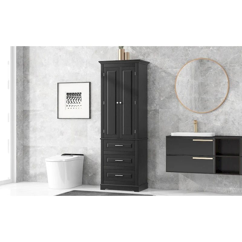 Meuble de rangement haut avec tiroirs pour salle de bain/bureau