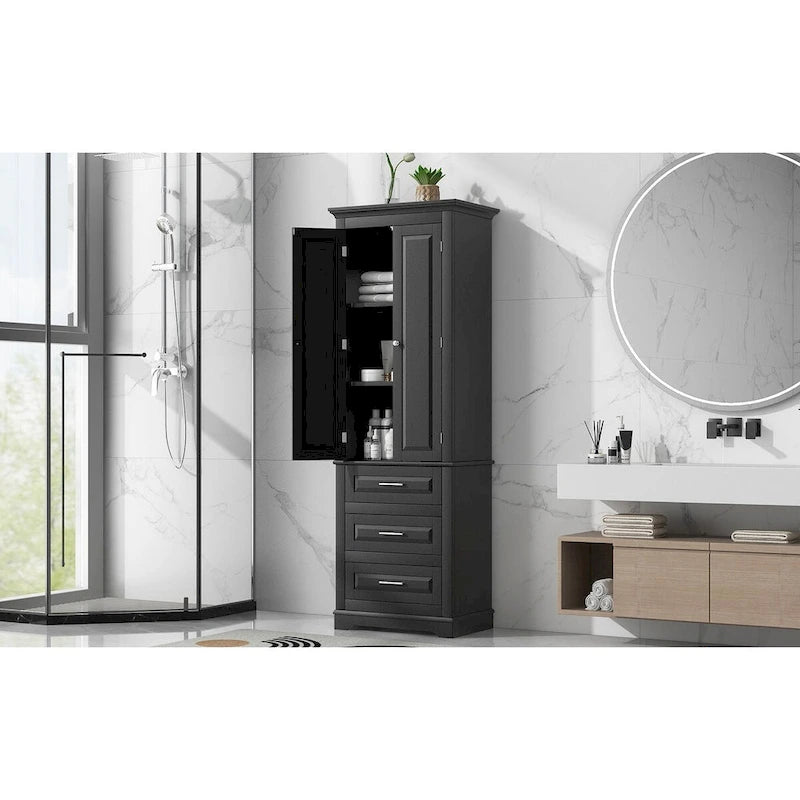 Meuble de rangement haut avec tiroirs pour salle de bain/bureau