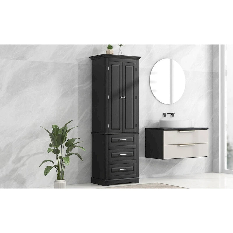 Meuble de rangement haut avec tiroirs pour salle de bain/bureau