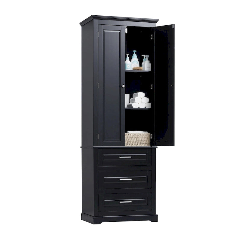 Meuble de rangement haut avec tiroirs pour salle de bain/bureau