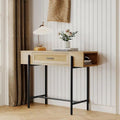 Console, Table d'entrée en rotin avec tiroir de rangement