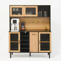 Meuble de bar à café de style rustique avec casier à vin